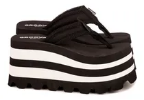 Comprar Ojotas Con Taco,  Ojotas Con Plataforma. Tiras De Tela. B&n