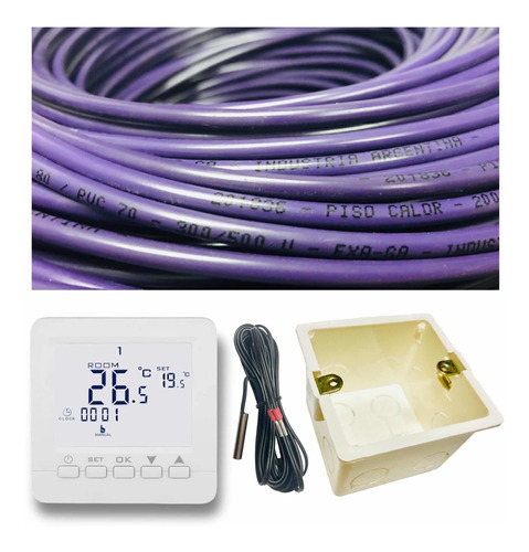 Cable Calefactor 1750w C/termostato Digital Para 15 M2