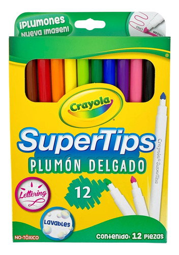 Caja De Supertips Con 12 Piezas. Crayola