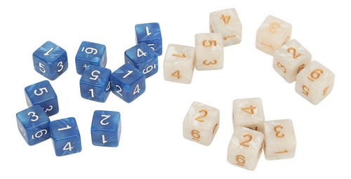 Juego De 20 Dados Acrílicos Con Números De Juego Con Esquina