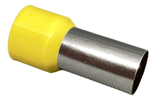 10x Kit Terminal Tubular Ilhós 70mm Amarelo Pré Isolado