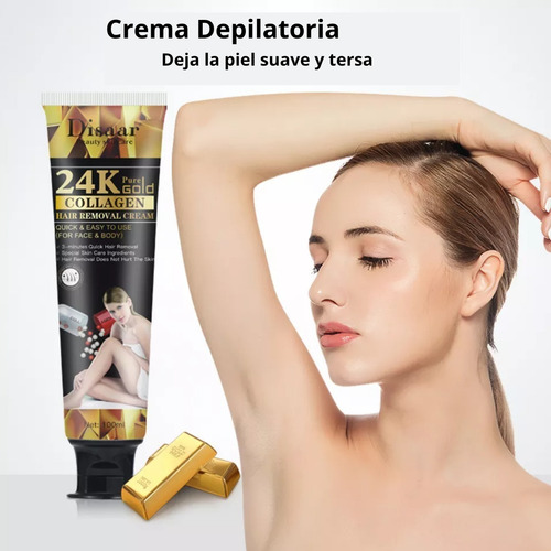Crema Depilatoria Disaar 24k Gold Y Colageno 100ml
