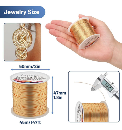 Alambre De Joyería De 22, Alambre De Cobre Resistente Al Des