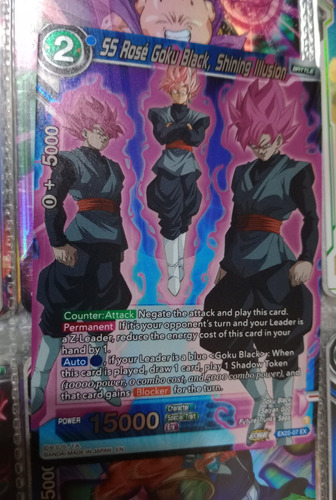 Ss Rose Goku Black, Shining Illusion Carta Brillante Dragón 