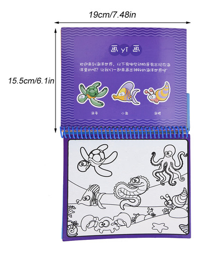 Libro De Pintura De Agua, Bolígrafo Portátil Para Colorear,