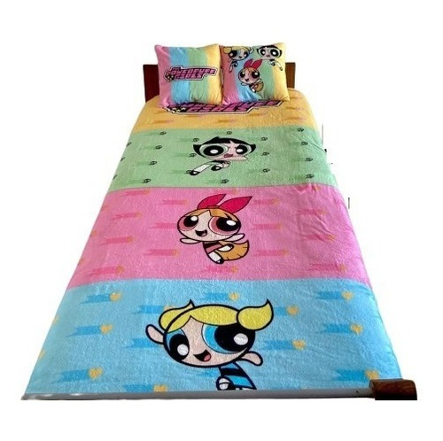 Chicas Superpoderosas Manta + 2 Fundas Almohadon 