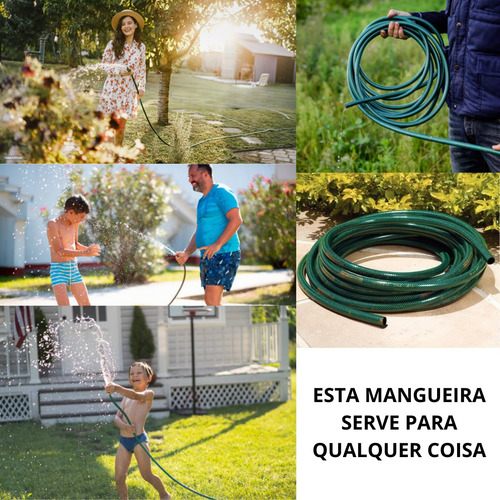 Mangueira 15 Metros De Jardim Trançada Resistente Flexível