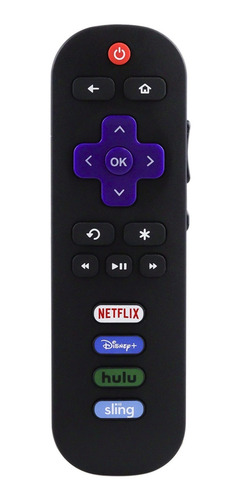 Control Compatible Para Onn Roku Pantalla Mas Pilas