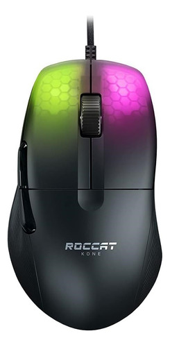 Mouse Raton Gamer Roccat Kone Pro Ligero Rgb Switch Titan Color Negro