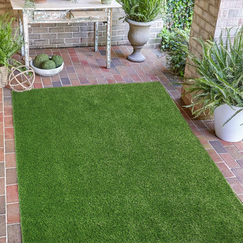 Falflor Alfombra Cesped Artificial 3 X 5 Pie Sintetico Para