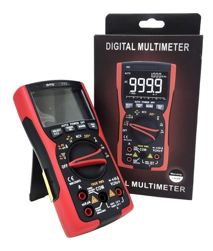 Imagen 2 de 10 de Tester Multimetro Digital Baw Capacimetro True Rms Autorango
