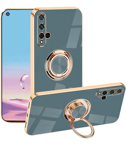 Compatible Con Huawei Nova 5t Funda De Silicona Magnética