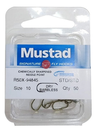 Anzuelos Mustad R50x - 94845 #10 Sin Rebaba 50u. - Strikefly