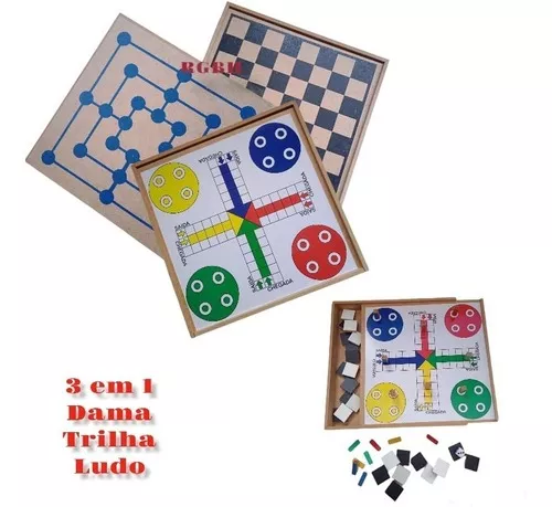 Jogo,De,Damas,E,Trilha,X,cm,. - Brinquedos E Jogos Pedagógicos e Educativos