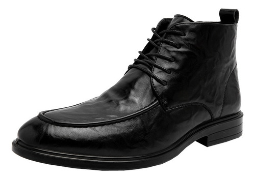 Zapatos Altos De Cuero For Hombre, Acolchados Y Cálidos, Es