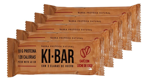 Barrita Proteica Natural Con Clara De Huevo Ki-bar 40gr X5