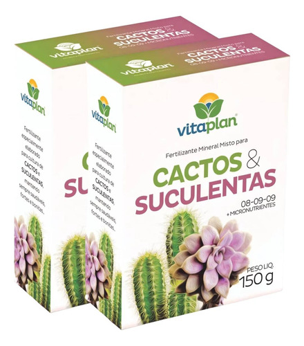 2 Caixas Fertilizante Mineral Para Cactos E Suculentas 150g