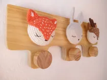 Comprar Percheros Infantiles  (madera Y Crochet)