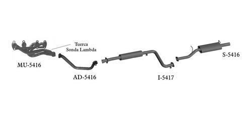 Escape Equipo Silens Completo P/vw Gol 1.6 Gli Power 2 Cam.