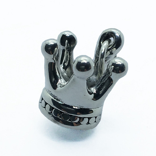 Pulsera Rolo Plata 925 Con Dije Corona Plata 925 (arg50019)