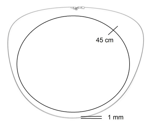 Imagen 2 de 10 de Cadena De Plata Ley 925 De 45 Cm Delgada Para Mujer Agálea