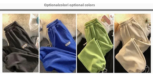 Pantalones Deportivos Tipo Harén Con Forro Polar De Lana De