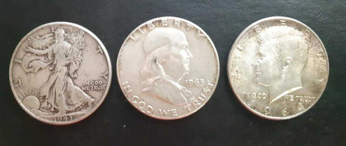 Oferta Usa Half Dollar (50 Cts) 1943, 1963, 1964 Medio Dolar