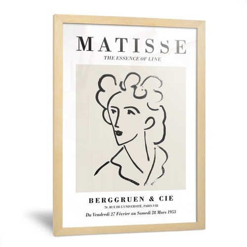 Cuadros Modernos Matise Matisse Figuras Rostros Lineas 20x30