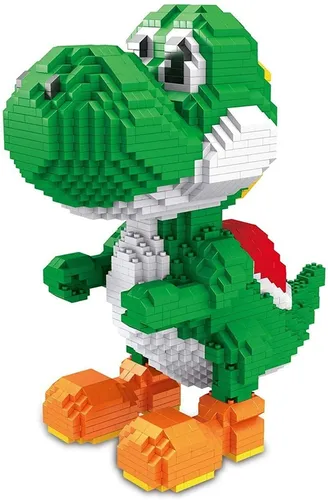 comprar Figura Armable Yoshi 2200 Fichas Blocks Serie Mario Bros Zms