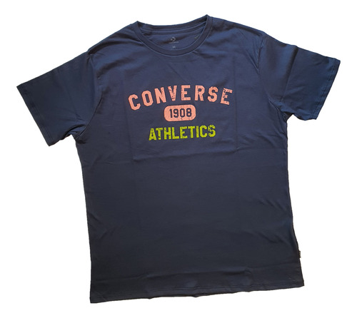 Remera Converse Lifestyle Hombre Athletic Marino Ras