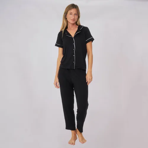 Customs Ba Pijama Camisero Mujer Pantal Talles Grandes Largo