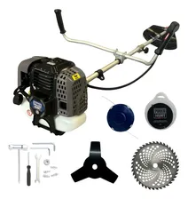 Desbrozador Desmalezadora 52cc Gasolina Blackwiro Power Hunt Incluye Accesorios Y Hilo De 15 Metros