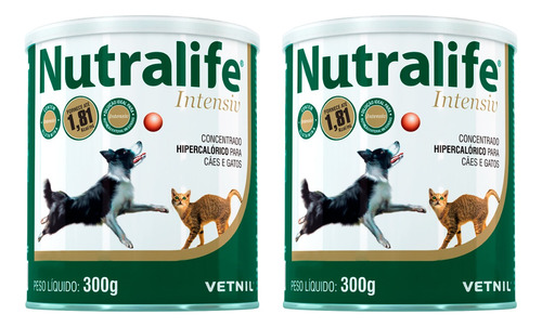 Kit 02 Nutralife Intesiv 300g Suplemento Para Cães E Gatos