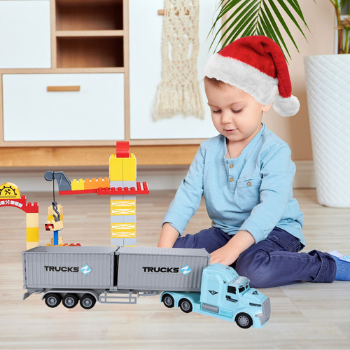 Camion Juguete Contenedor Container Truck Con Luz Y Sonido