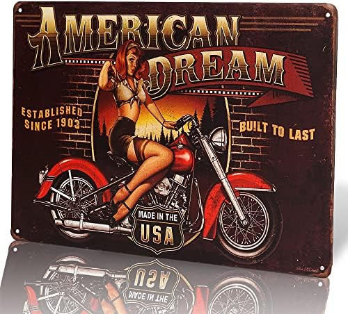 Motocicleta Cartel Pin Up Girl De Dingleiever American Dream