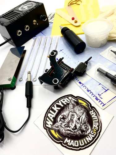 Kit Tattoo Principiante Fte. Y Maquina Nac. Tatuaje Tatuar