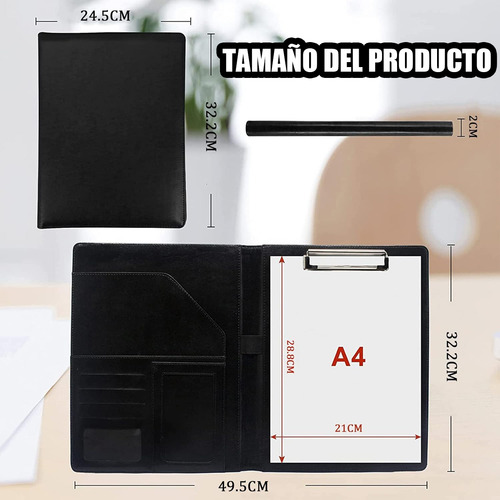 Carpeta De Conferencias A4, Cartera De Negocios A4 Carpeta De Conferencias Multifuncional Carpeta De Currículum De Cuero Planificador De Documentos Profesional