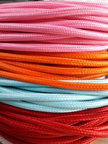 Imagen 2 de 6 de Rollos De Cable Textil Colores Varios 100 Mts Minimo