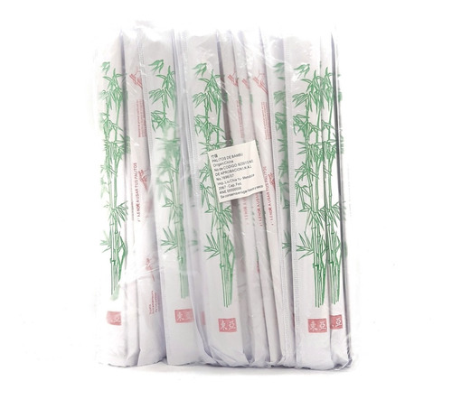 20 Paquetes Palitos De Bambu Descartables Con Funda 22,5 Cm