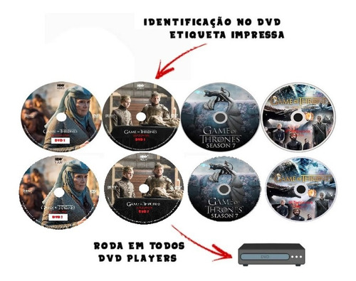 Dvds Game Of Thrones Temporadas 7 E 8 Completas