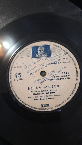 Vinilo Single De Manolo Otero Bella Mujer (ch69