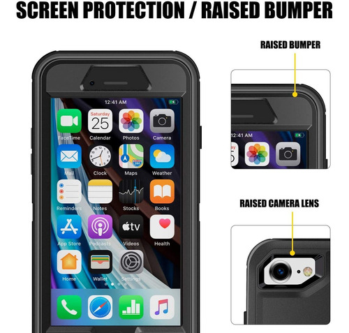 Aicase Para iPhone SE 2020 Caso, La Protección Gota Caso De