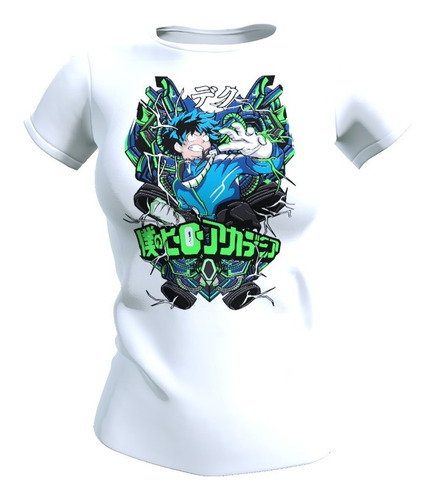 Polera Mujer Izuku Midoriya - My Hero Academia, Poliester