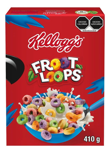 Kelloggs Cereal De Maíz Y Trigo Sabor Frutas Froot Loops 412