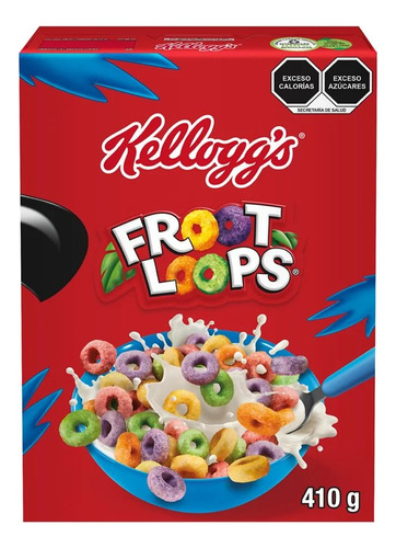 Kelloggs Cereal De Maíz Y Trigo Sabor Frutas Froot Loops 412