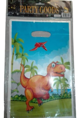 Bolsas Plásticas Para Cotillón Fiesta Cumpleaños Dinosaurio