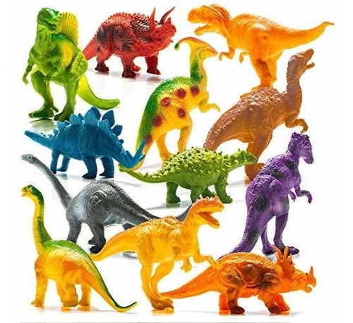 Prextex Figuras De Dinosaurios De Plástico Con Libro De Din