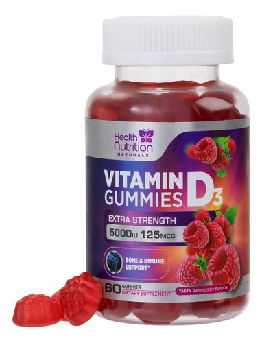 Gomitas De Vitamina D3 5000 Ui, Apoyo Inmunolgico Natural Sa