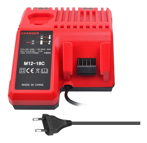 M12-18c Li-ion Cargador De Batería Para Milwaukee 12 V 14.4