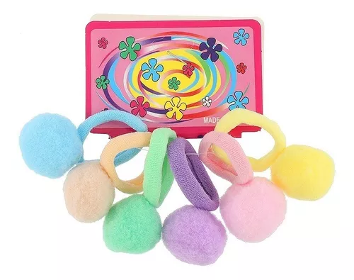 Mini Pompom Bola De Pelo Macia, Acessórios Elásticos Para Cabelos